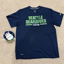 Nike Seattle Seahawks shirt and TY beanie