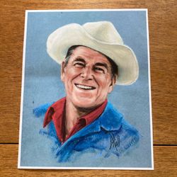 Commemorative 8x10 color portrait print of President Ronald Reagan with COA