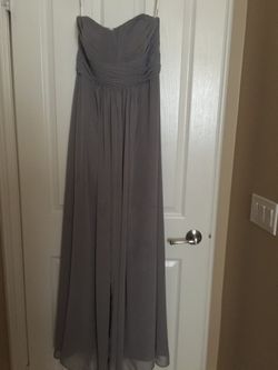 Size m grey long dress worn once for wedding