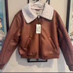 Women's Faux Leather Jacket Size Large 