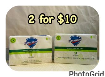 (2) Safeguard Soap Bars (8 ct each) 2 for $10