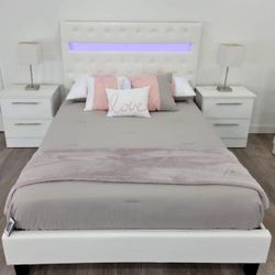 WHITE 🤍 BEDROOM 🤍 SET 🤍 - MODERN - LED’s