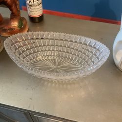 Cut Glass Fruit Bowl 10long 6 Inches Wide And3inches Tall PayPal Or Very Nemo