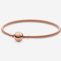 NEW PANDORA 14 K ROSE GOLD MESH BRACELET!