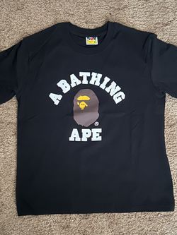 BAPE A Bathing Ape College Logo Tee Black Medium