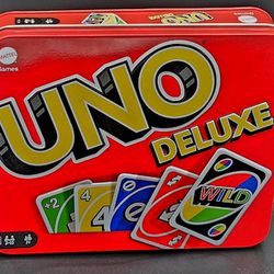 NEW, Sealed, UNO Deluxe game in Collector Tin