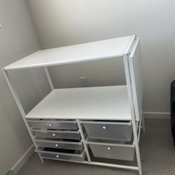 Craft Organizer Table With Drawers