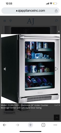 24 Inch Freestanding Electrolux Fridge Beverage Center W Wine Rack