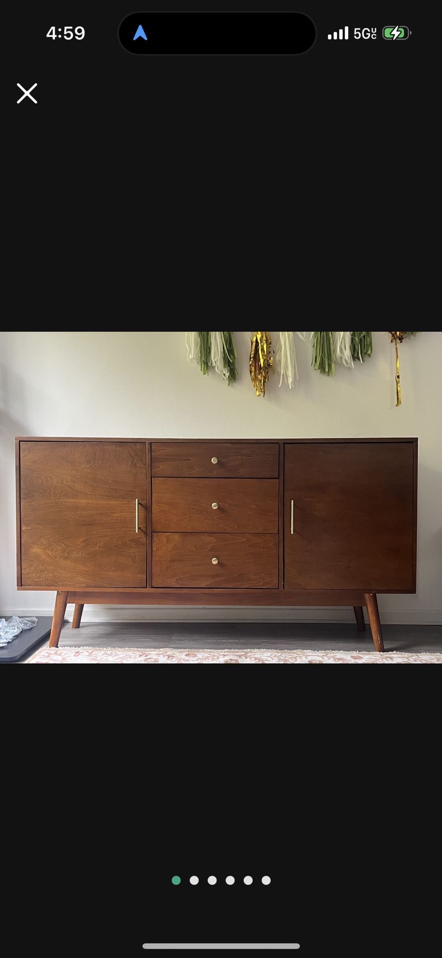 Mid Century Modern Credenza Console Table