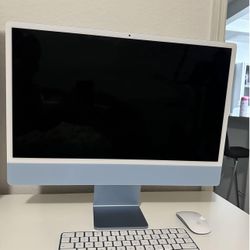 M1 iMac 24 inch Light Blue