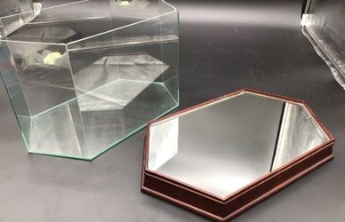 GLASS FOOTBALL DISPLAY