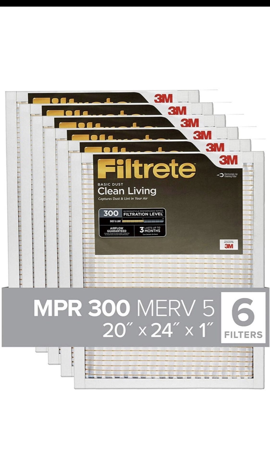 6 packs filtere 20*24*1