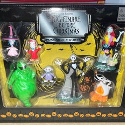 DISNEY Nightmare Before Christmas POSEABLE FIGURES Pack (Original Style Box/Not Re-Release)