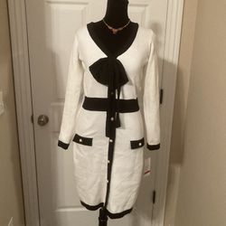 Taylor black and white mini dress