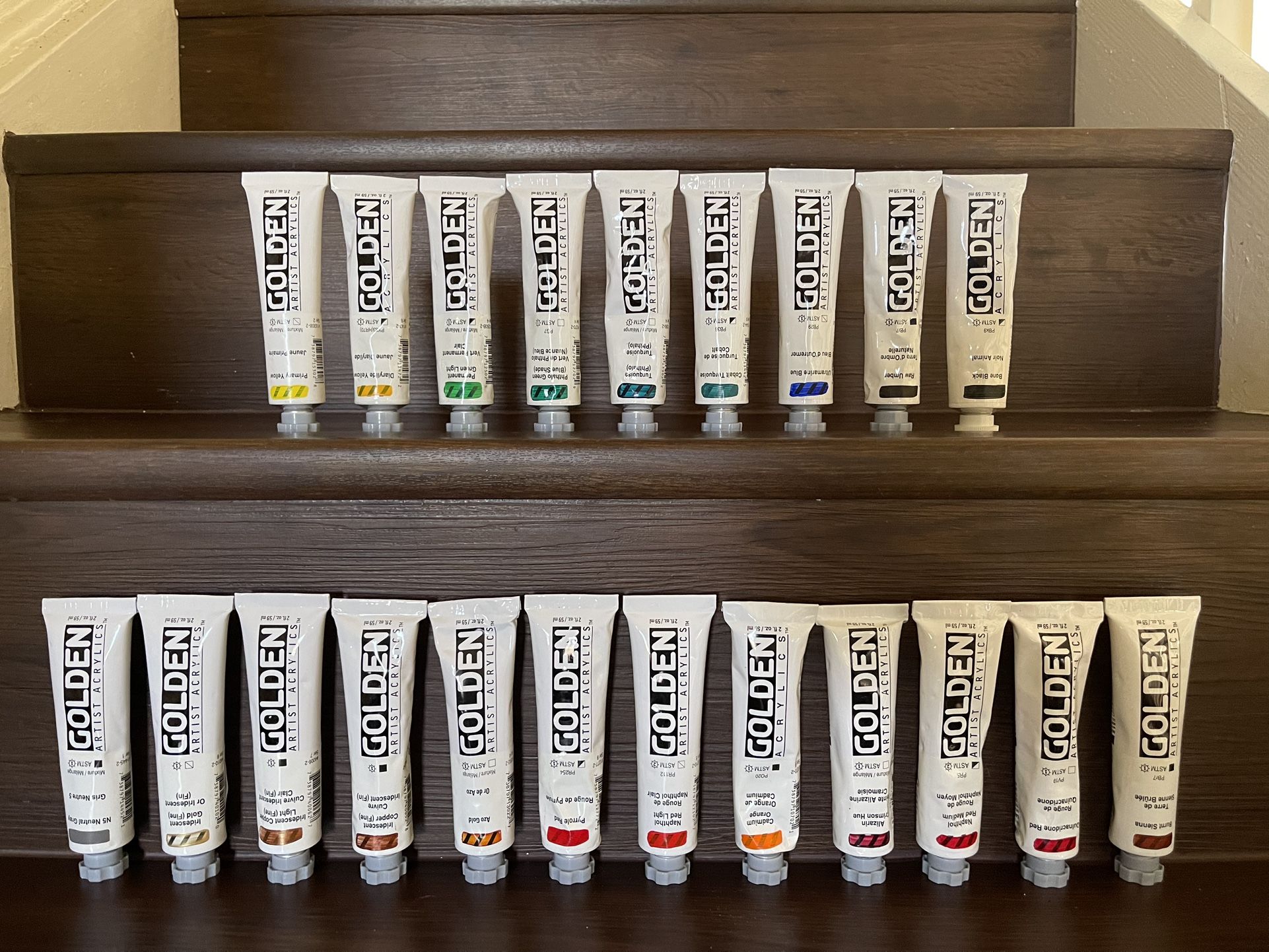 GOLDEN Artist Acrylics Paint Bundle - Pot of Gold