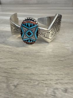 Roderick Marilyn Tenorio (RMT) Signed Silver Cuff Bracelet 53.97g (PO1017832)