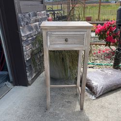 Tall Wood Accent Table