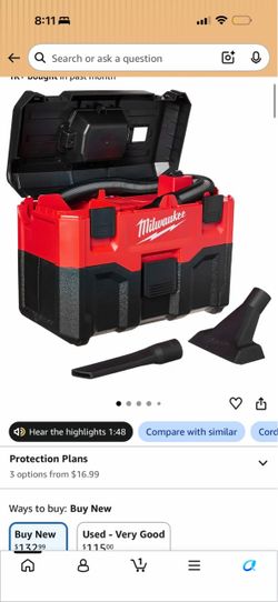 Milwaukee fuel brushless portable wet dry vacuum m12