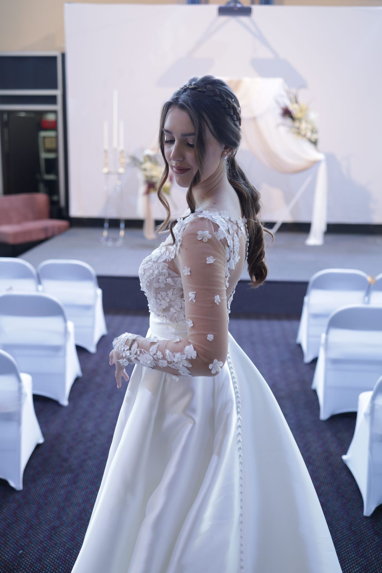 Wedding dress by Justin Alexander