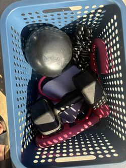 Box Of Workout Items 