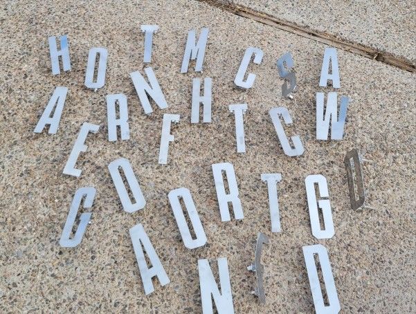 Decorative Aluminum 3-D Letter Wall Decor (Lot)