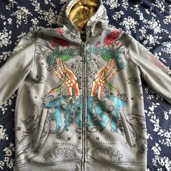 Vintage Ed Hardy Christian Audiger Zip Up