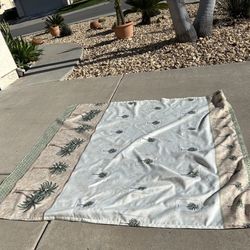 Palms Shower Curtain,liner& Seasshell Clips