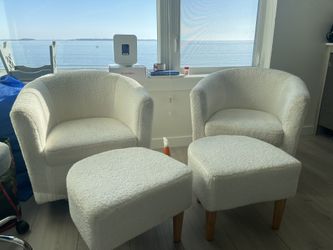 Sherpa Accent Chairs Set Of 2