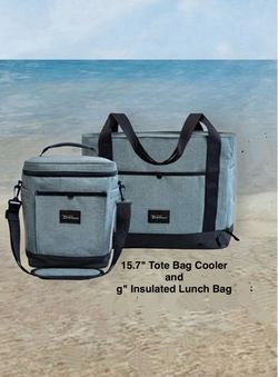 Bella Russo 15.7” Insulated Cooler Tote Bag with 9” Lunch bag 2 piece Set