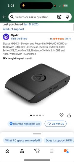 Elgato HD60 X Capture Card All platforms
