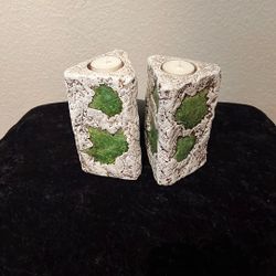 Pair of Fall Leaves Tealights Candle Holders