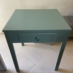 Antique Wooded Medium End Table Newly Painted 