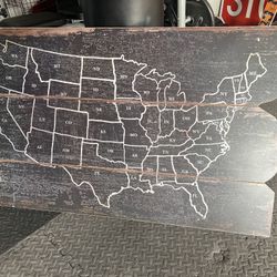 Large Distressed Wood Wall Art 