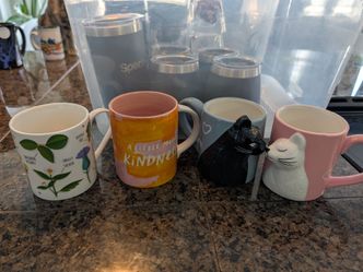 Mugs, tea plates, bowls, nalgene bottles