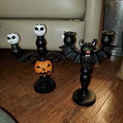 Halloween nightmare before Christmas candle holder  & bat Candle Holder