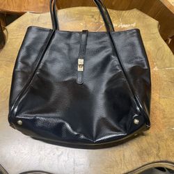 Black Leather Cato Purse 