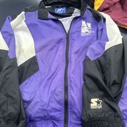 Northwestern Vintage Starter Windbreaker Size Large 