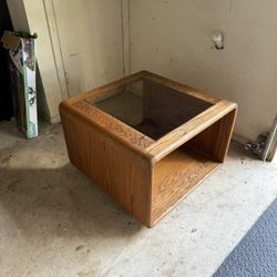 Wood And Glass Coffee Table