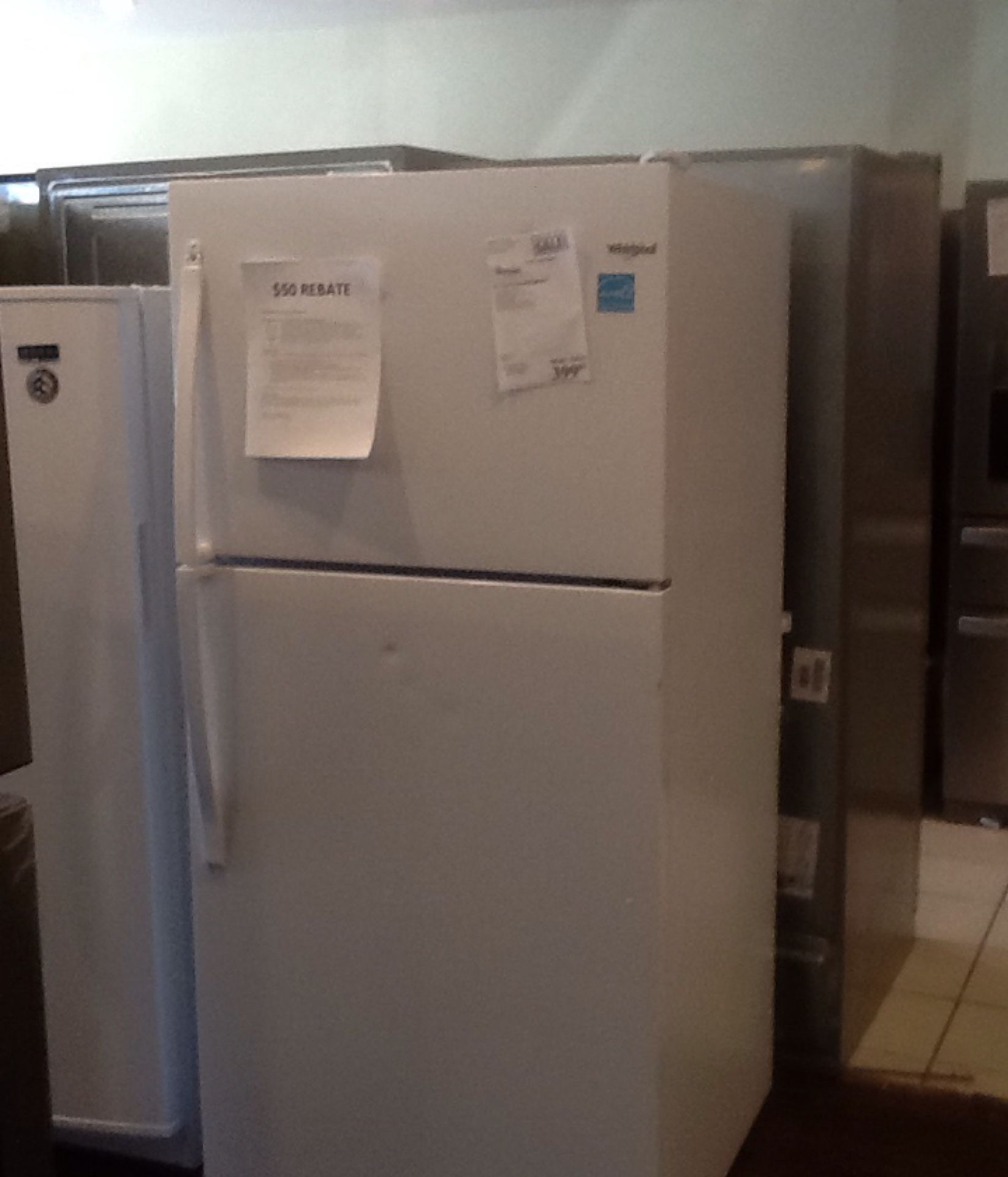 New open box whirlpool refrigerator WRT108FZDW