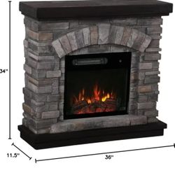 New 36 in. Freestanding Electric Fireplace