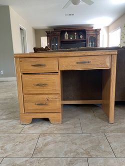 Solid wood desk