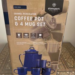 Stansport Enamel Percolator with 4 cups