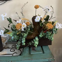 Boot And Flower Arrangement