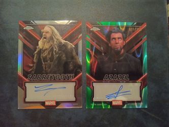2025 Topps Chrome Deadpool Green Azazel Auto /150 & Sabretooth Refractor
