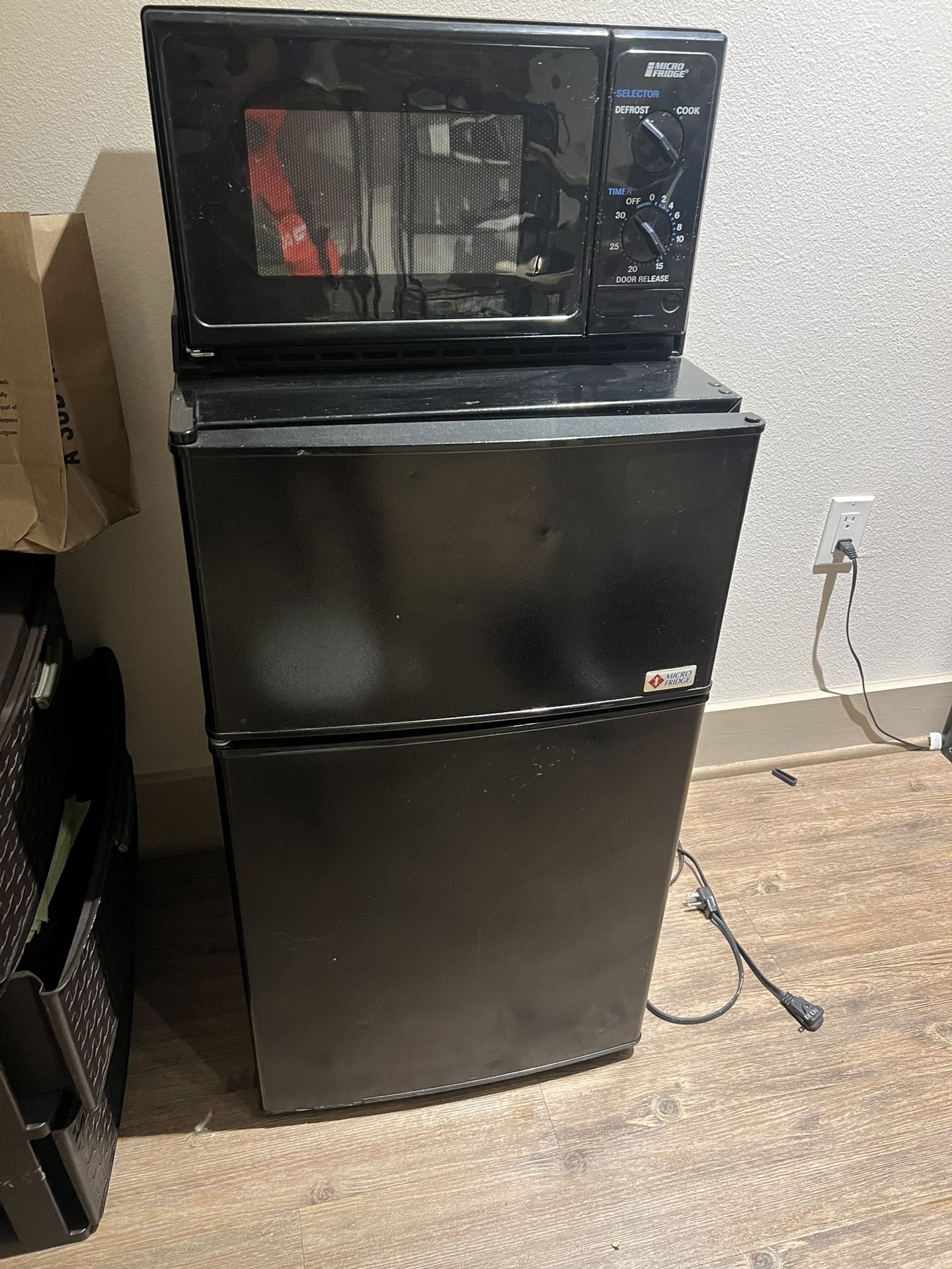 Mini Fridge /Freezer And Microwave Set