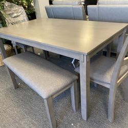 New Ashley Table With Double Benches Great For Kids. 