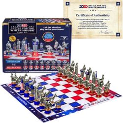Collector's Ed. 2020 Battle for White House Chess Set, Politician Chess Figures