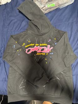 Sp5der Black Graphic Hoodie