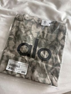 Alo Yoga Shopper Tote Bag Grey Tie-Dye