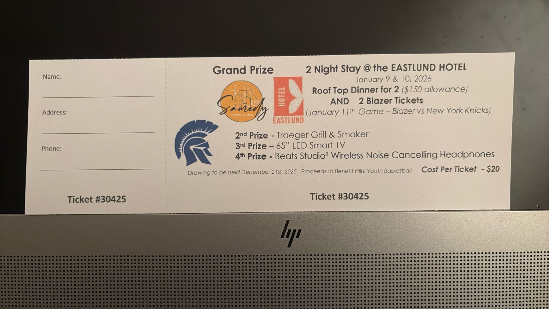 selling raffle tickets